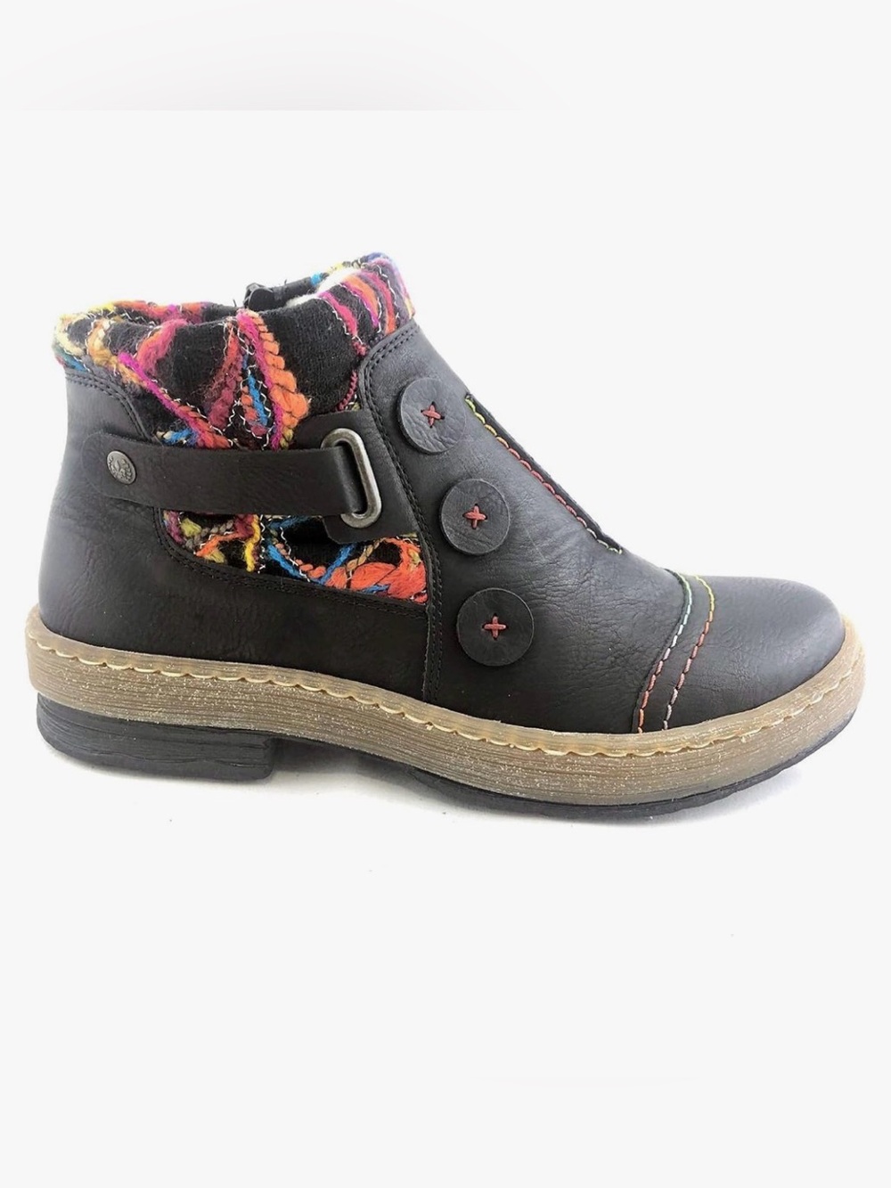 Rieker Z6759-00 Polardis polar Felicitas 59 Black Ankle Boots Women’s size 8